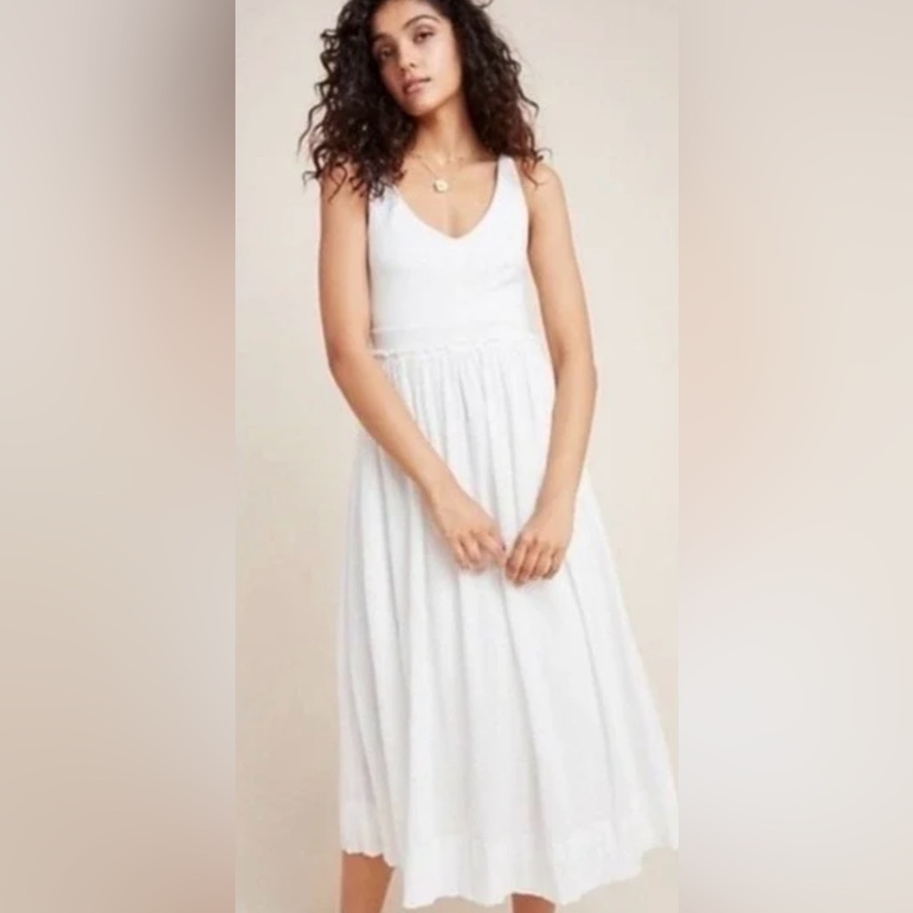 Anthropologie-Saturday Sunday. Elina White Woven Dress. NWT